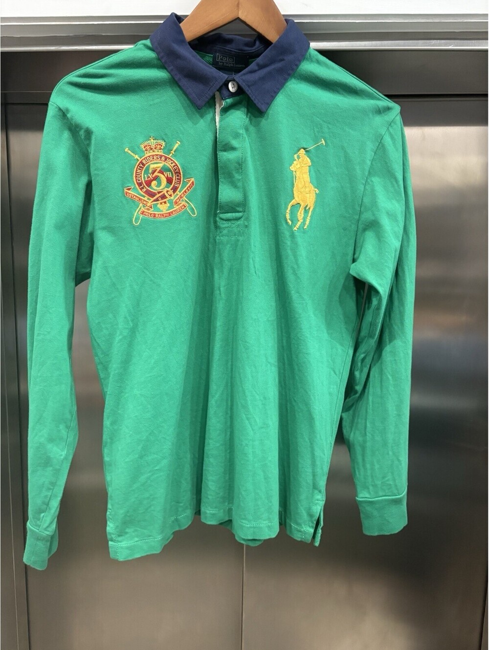 Vintage Polo Ralph Lauren Big Logo Chief Keef Style Long Sleeve Collared Shirt